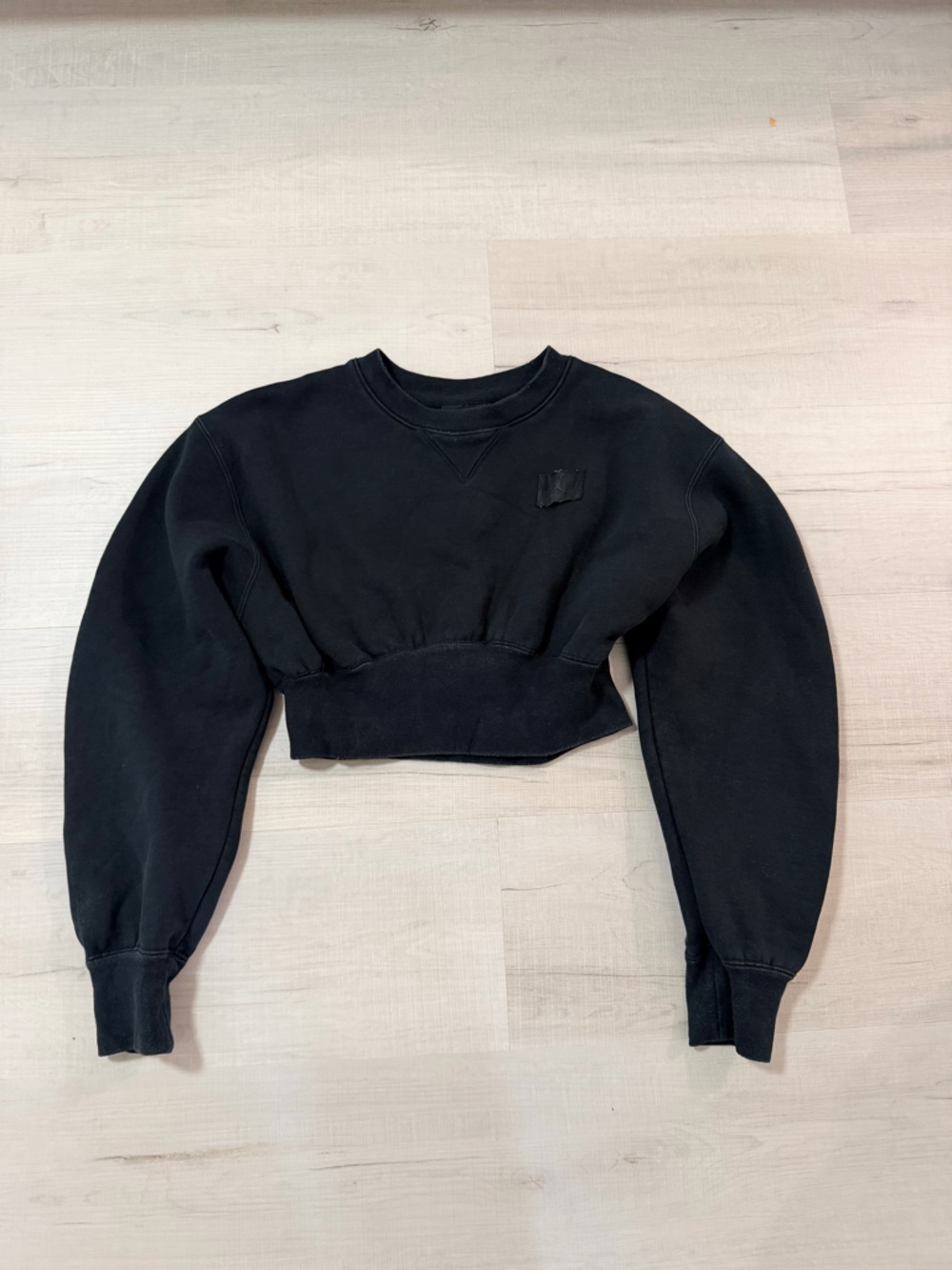 Jordan Flight Black Fleece Cropped Sweatshirt size XS